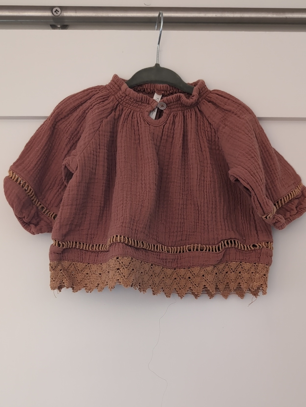 Rylee + Cru Gauze top Sz6-12m (Mom + Mini Matching)